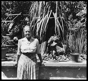 Florence Bixby in the Old Garden